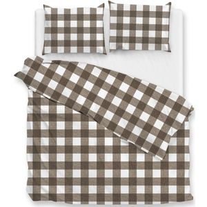 Dekbedovertrek Zo! Home Quattro-di-Lino Palm-Taupe Katoen-200 x 200 / 220 cm | 2-Persoons