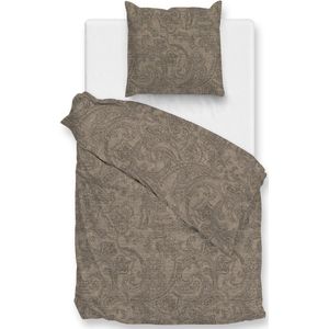 Zohome - Paisley-di-Lino - Dekbedovertrek - Taupe - 140x220 - 100% Katoen