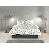 Zo! Home - Satijn White Print - HNZOHS106-01 - B 140 x L 200 cm/B 140 x L 220 cm - 1-persoons -