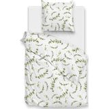 Zo! Home - Satijn White Print - HNZOHS106-01 - B 140 x L 200 cm/B 140 x L 220 cm - 1-persoons -