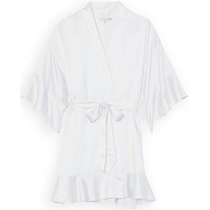 Yellow dames kimono Liscio wit tencel - M