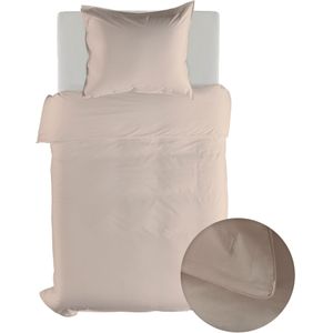 Dekbedovertrek - Eenpersoons (140x220 cm) - Wit/ Groen/ Taupe/ Grijs/ Antraciet/ Beige Katoen-satijn - Dessin: Effen - Yellow Suites -