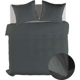Dekbedovertrek - Grijs - Katoen - 240x220 cm