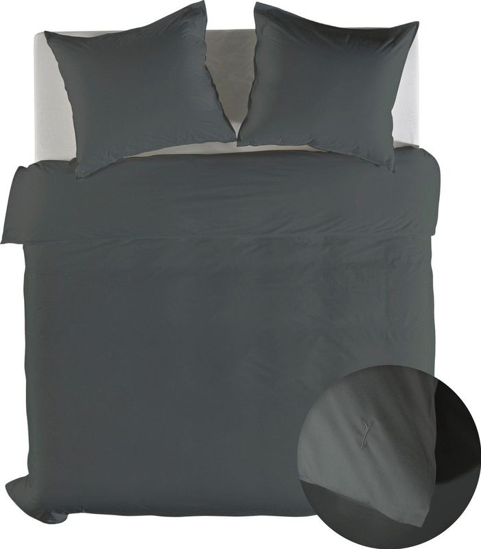 Dekbedovertrek - Grijs - Katoen - 240x220 cm