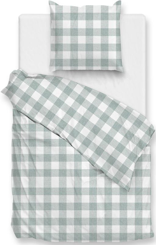 Zohome - Quattro-di-Lino - Dekbedovertrek - Groen - 100% Katoen