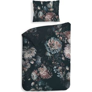 Heckett Lane - Milos - Dekbedovertrek - Dark Blue - Katoen-Satijn - 1-Persoons