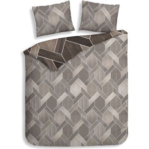 Heckett Lane Dekbedovertrek Katoen Satijn Murdock - brown 200x200/220cm