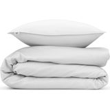 Zohome - Dekbedovertrek - Wit - 100% Katoen-Perkal - 140x220 + 1 Sloop 60/70 cm