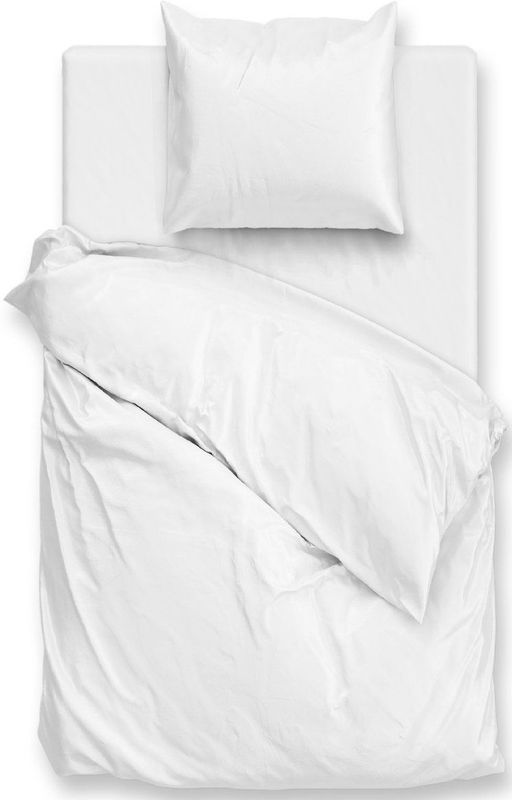 Zohome - Dekbedovertrek - Wit - 100% Katoen-Perkal - 140x220 + 1 Sloop 60/70 cm