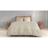 Dekbedovertrek - Grijs - Katoen - 200x220 cm