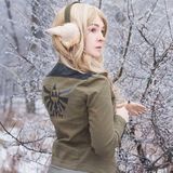 Zelda - Bikerjack - PU Leer en Canvas - Met Triforce Logo