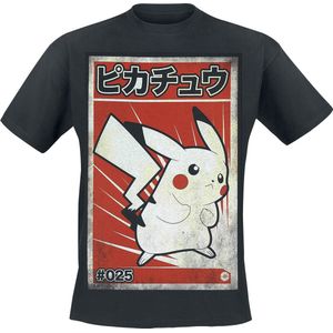 Pokémon - Pikachu - T-shirt - Zwart