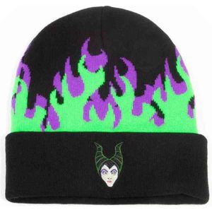 Disney Maleficent - Roll Up Beanie Muts - Zwart