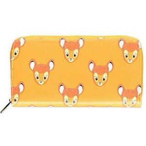 Bambi portemonnee voor meisjes, officieel Disney-design, bruin met ritssluiting, Oranje, e