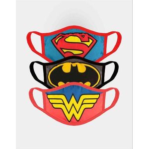 DC Comics Justice League Masker Logo Set van 3 Multicolours