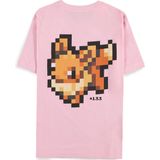 Pokémon - Pixel Eevee - Dames T-shirt - Roze