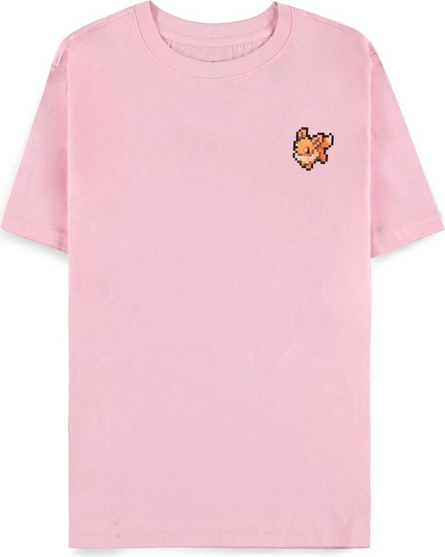 Pokémon - Pixel Eevee - Dames T-shirt - Roze