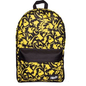 Pokémon - Pikachu All Over - Rugzak - Zwart en Geel - Gemaakt van 100% Polyester