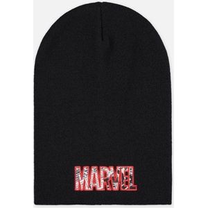 Marvel Beanie Muts Logo Zwart