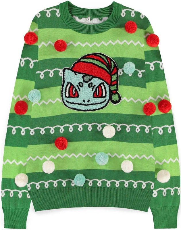 Pokémon - Bulbasaur - Kersttrui - Multicolor - Katoen/Acryl