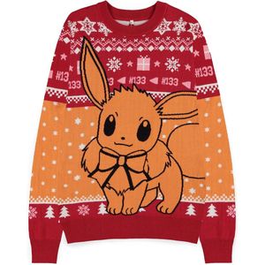 Pokémon - Eevee Christmas Jumper (Red & Orange)