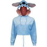 Lilo & Stitch - Cropped Hoodie - Blauw - 100% Polyester
