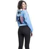 Lilo & Stitch - Cropped Hoodie - Blauw - 100% Polyester