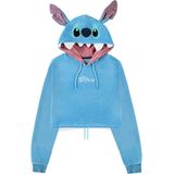 Lilo & Stitch - Cropped Hoodie - Blauw - 100% Polyester