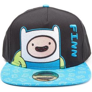 Adventure Time - Finn snapback pet met print zwart/blauw - Televisie cartoon merchandise