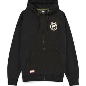 Marvel Loki - Logo Badge Vest met capuchon - 2XL - Zwart