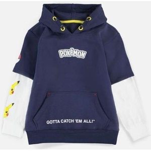 Pokémon - Double Sleeve - Hoodie - Blauw - 60% Katoen, 40% Polyester