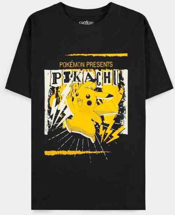 Pokémon - Pika Punk - T-shirt - Zwart - Korte Mouwen