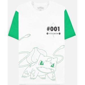 Pokémon - Bulbasaur Heren T-shirt - 2XL - Wit