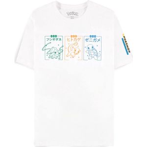 Pokémon - Starters - T-shirt - Wit - 100% Katoen