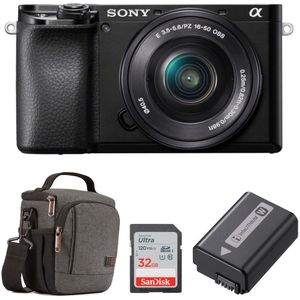 Sony Alpha A6100 systeemcamera + 16-50mm + Accessoire Kit