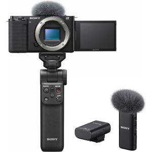 Sony Vlog camera ZV-E10 + GP-VPT2BT grip + ECM-W2BT microfoon