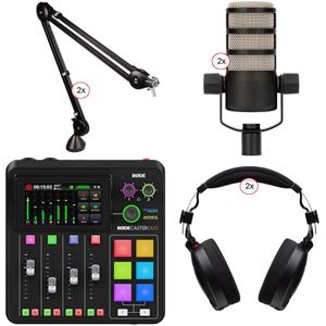Rode - RodeCaster Duo - Audio Productie Kit - Rood - Voor 2 Personen