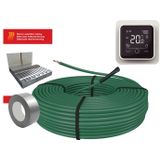 e-HEAT Cable Set 29,4 m / 500 Watt Set met C16-thermostaat | Wit