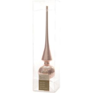 Kerstboompiek van glas | poederroze | 26cm hoog
