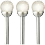 Lumineo LED tuinlampjes instekers - 1x stuks- solar verlichting ronde bol - 30 cm - Tuinverlichting - Buitenverlichting