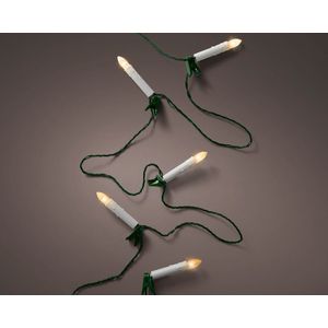 Lumineo kerstverlichting - 30 LED kaarsen op clip - 1160 cm - warm wit