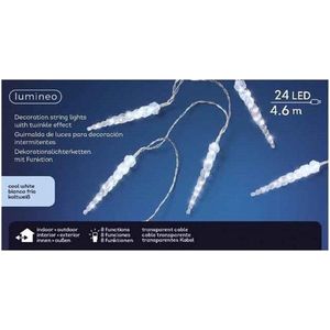 Lumineo Kerstverlichting - LED - lampjes - helder wit - 460 cm - kerstversiering/kerstdecoratie kerstlampjes