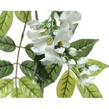 Decoris Planten slinger - wisteria - wit - 150 cm - kunstplant