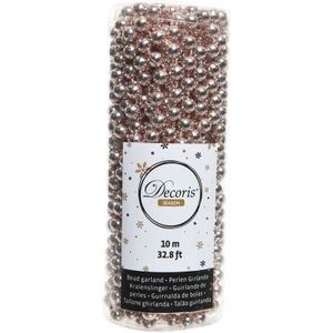 Decoris Kralenketting Kerstboom - Poederroze - 10m | Luxe en Natuurlijke Uitstraling