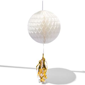 HEMA Honeycomb Bal Wit Goud Ø30cm