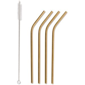 HEMA Rvs Rietjes Goudkleurig - 4 Stuks
