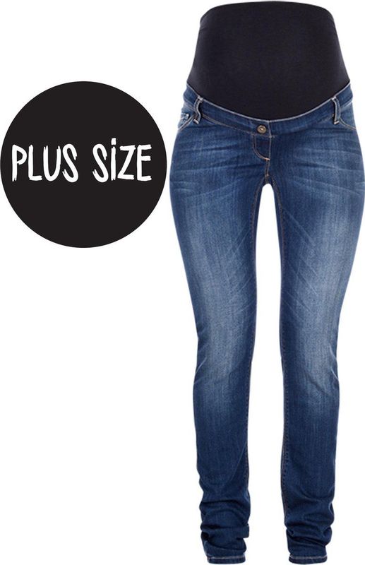 Love2Wait Zwangerschapsbroek Sophia - Plus Size - Stone Wash