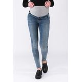 LOVE2WAIT Low Waist Skinny Zwangerschapsjeans met Biologisch Katoen Lichtblauw