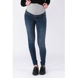 LOVE2WAIT Low Waist Skinny Zwangerschapsjeans met Biologisch Katoen Donkerblauw