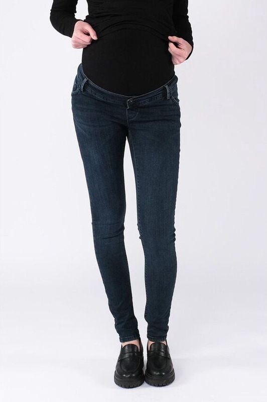 LOVE2WAIT Low Waist Super Skinny Zwangerschapsjeans met Biologisch Katoen 063 - Dark Aged